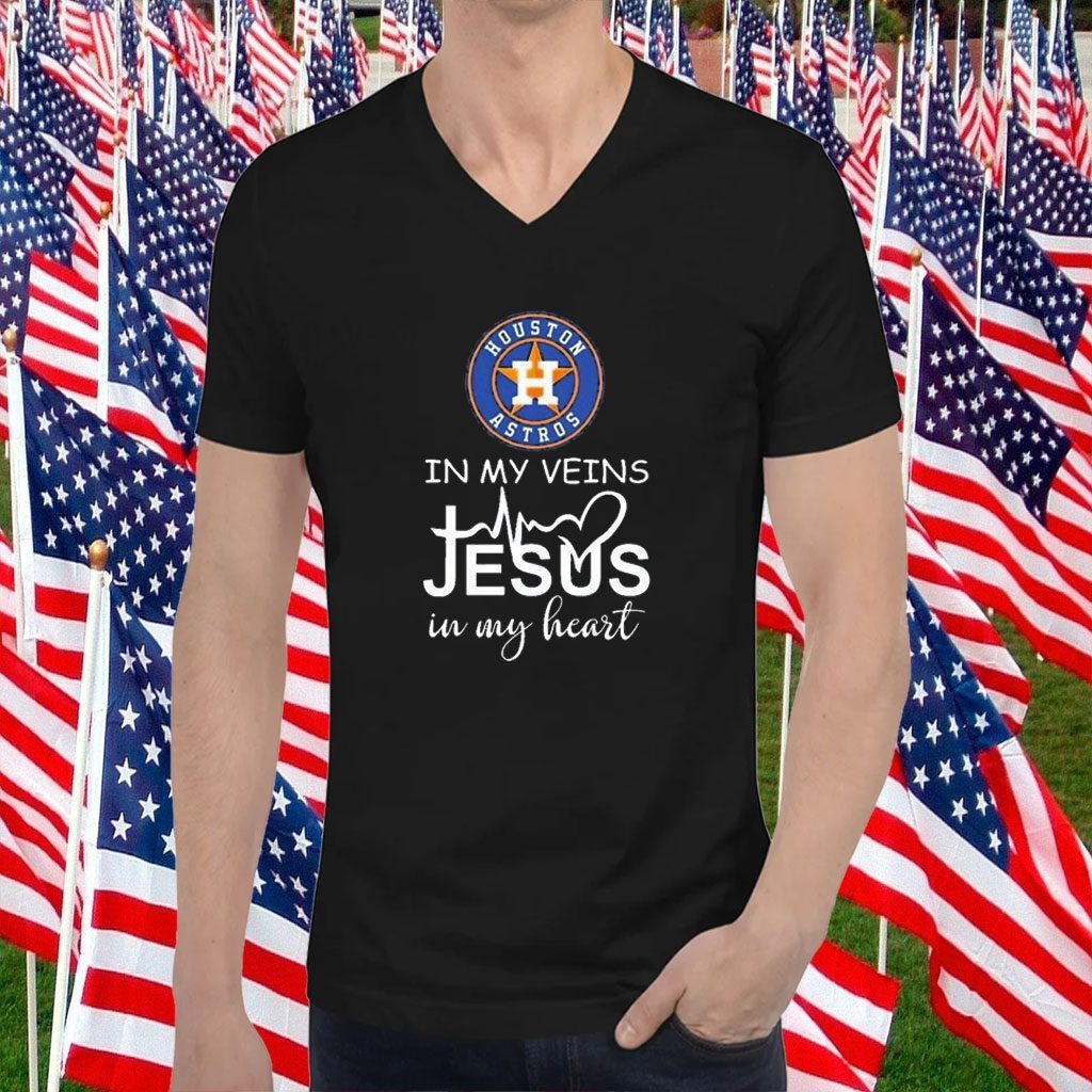 Washington Nationals Logo 2023 In My Veins Jesus In My Heart Shirt