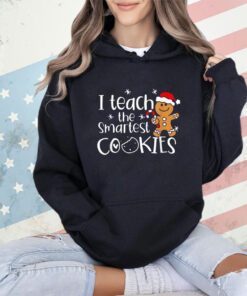 I Teach The Smartest Cookies Christmas Gingerbread Santa Hat T-Shirt
