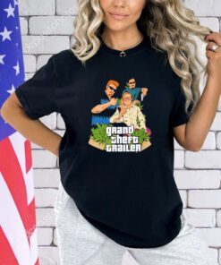 Boys smoke weed Grand Theft trailer shirt
