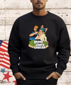 Boys smoke weed Grand Theft trailer shirt