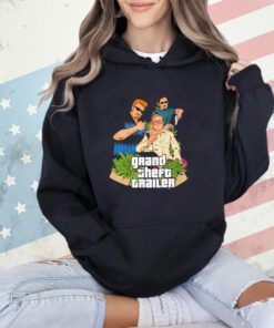 Boys smoke weed Grand Theft trailer shirt