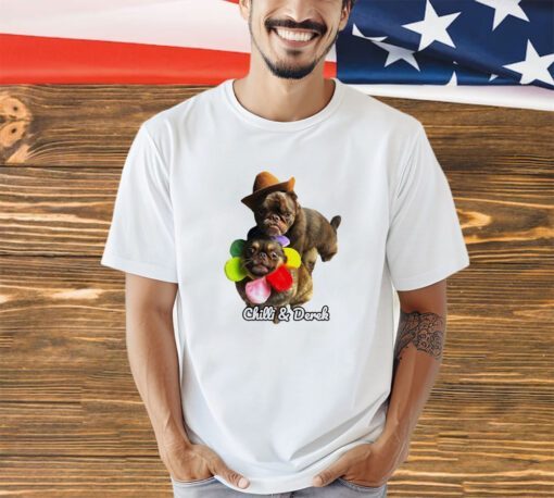 Chilli and Derek pug dog shirt