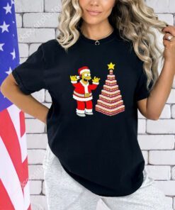 Homer Simpson tis the season duff beer christmas tree shirt