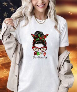 Merry bartender Christmas shirt