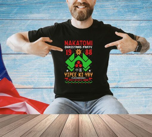 Nakatomi Christmas party 1988 yipee ki-yay performance hans gruber band shirt