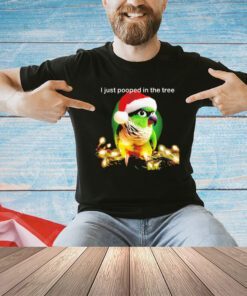 Parrot I just pooped in the Christmas tree shirt