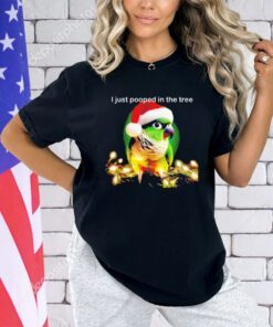 Parrot I just pooped in the Christmas tree shirt