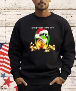 Parrot I just pooped in the Christmas tree shirt