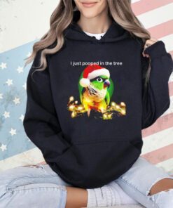 Parrot I just pooped in the Christmas tree shirt