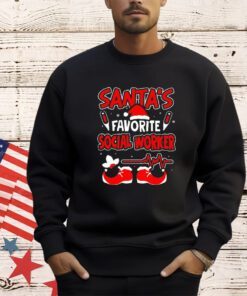 Santa’s favorite social worker Christmas shirt
