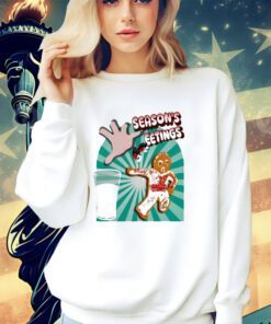 Seasons greetings Gingerbread running man shirt