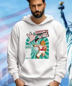 Seasons greetings Gingerbread running man shirt