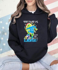 The Grinch step on Packers Cubs and Vikings they hate us because they ain’t us Detroit Lions Christmas shirt