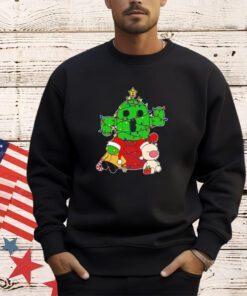 Tonberry King and a Moogle with Christmas lights on Cactuar shirt
