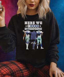 Dallas Cowboys Mccathy Prescott Parsons Here We Go Shirts