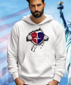 Arkansas Razorbacks vs New York Mets heart logo T-shirt