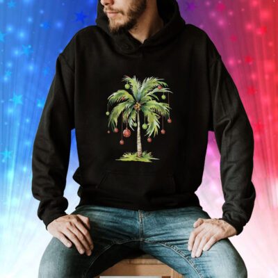 Christmas Palm Tree Ornament Christmas Tree Hoodie