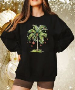 Christmas Palm Tree Ornament Christmas Tree Sweatshirt