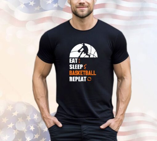 Eat sleep basketball repeat shirt
