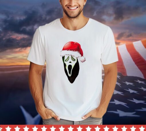 Ghostface Scream 2 wearing Santa hat Christmas shirt