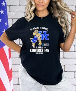 Kentucky Wildcats basketball l Damn right I am a Kentucky fan win or lose mascot shirt