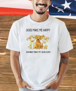Men’s dogs make me happy humans make my head hurt shirt