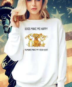 Men’s dogs make me happy humans make my head hurt shirt