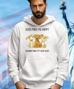 Men’s dogs make me happy humans make my head hurt shirt