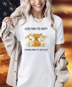 Men’s dogs make me happy humans make my head hurt shirt
