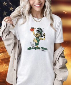 Michigan State University Vintage Dunking Gruff Sparty Spartanhoops T-shirt