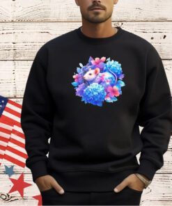 Mouse hydrangeas graphic T-shirt