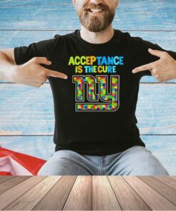 New York Giants Autism Awareness Acceptance Is The Cure Logo T-shirt