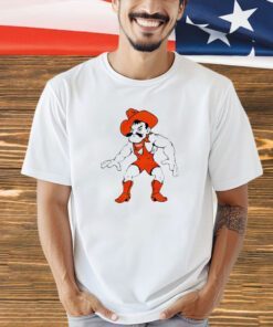 Oklahoma State Cowboys football wrestling Pete mascot T-shirt
