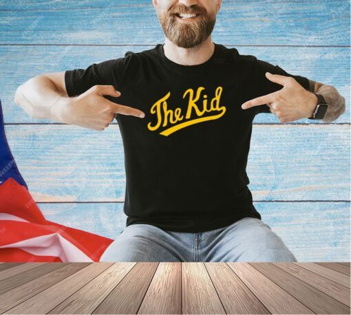 Paul Pierce wearing Ken Griffey Jr. The Kid T-shirt