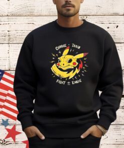Pikachu choose train fight evolve I choose electric shirt