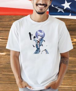 Rei Ayanami with gun art T-shirt