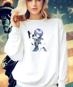 Rei Ayanami with gun art T-shirt