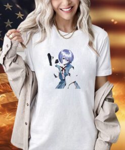 Rei Ayanami with gun art T-shirt
