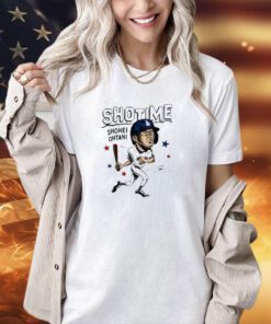 Shohei Ohtani Los Angeles Dodgers homage cartoon signature T-shirt