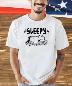 Snoopy Peanuts sleepy light wash T-shirt