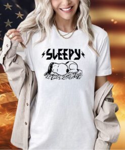 Snoopy Peanuts sleepy light wash T-shirt