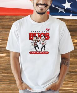 Tampa Bay Buccaneers Rob Gronkowski & Tom Brady Brotherhood cartoon T-shirt