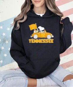 Tennessee Volunteers Snoopy driving car T-shirt