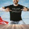 Trump smells T-shirt