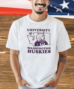 Washington Huskies University of Washington Huskies state shape T-shirt