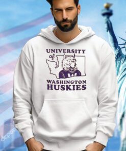 Washington Huskies University of Washington Huskies state shape T-shirt