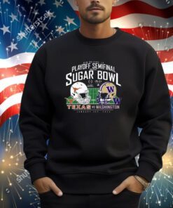 Washington Huskies Vs Texas Longhorns College Football Playoff 2024 Sugar Bowl Matchup T-Shirt