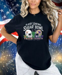 Washington Huskies Vs Texas Longhorns College Football Playoff 2024 Sugar Bowl Matchup T-Shirt