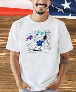 Woodstock and Snoopy Buffalo Bills for sports fan T-shirt