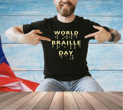 World braille day T-shirt